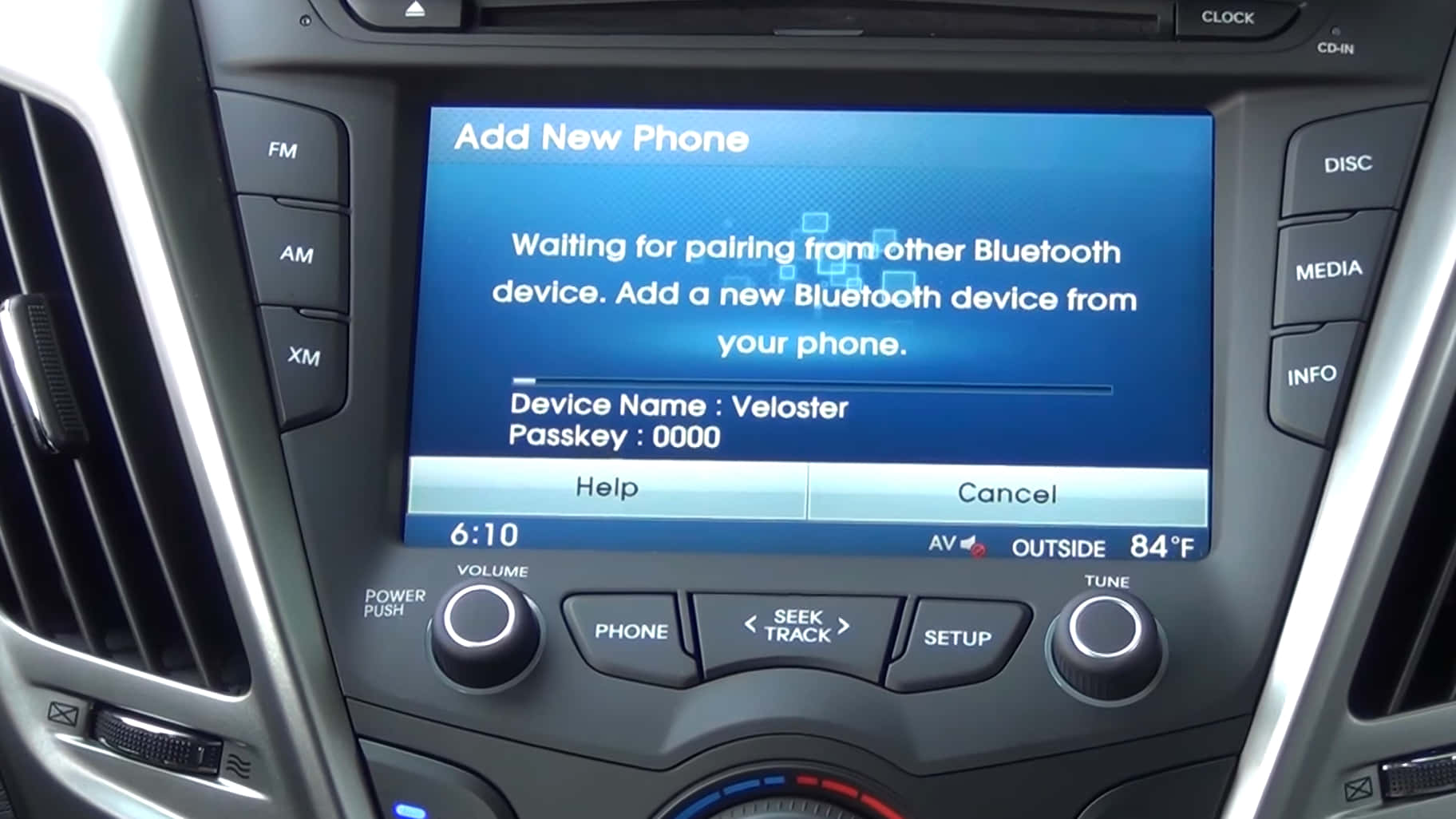 hyundai veloster bluetooth not working