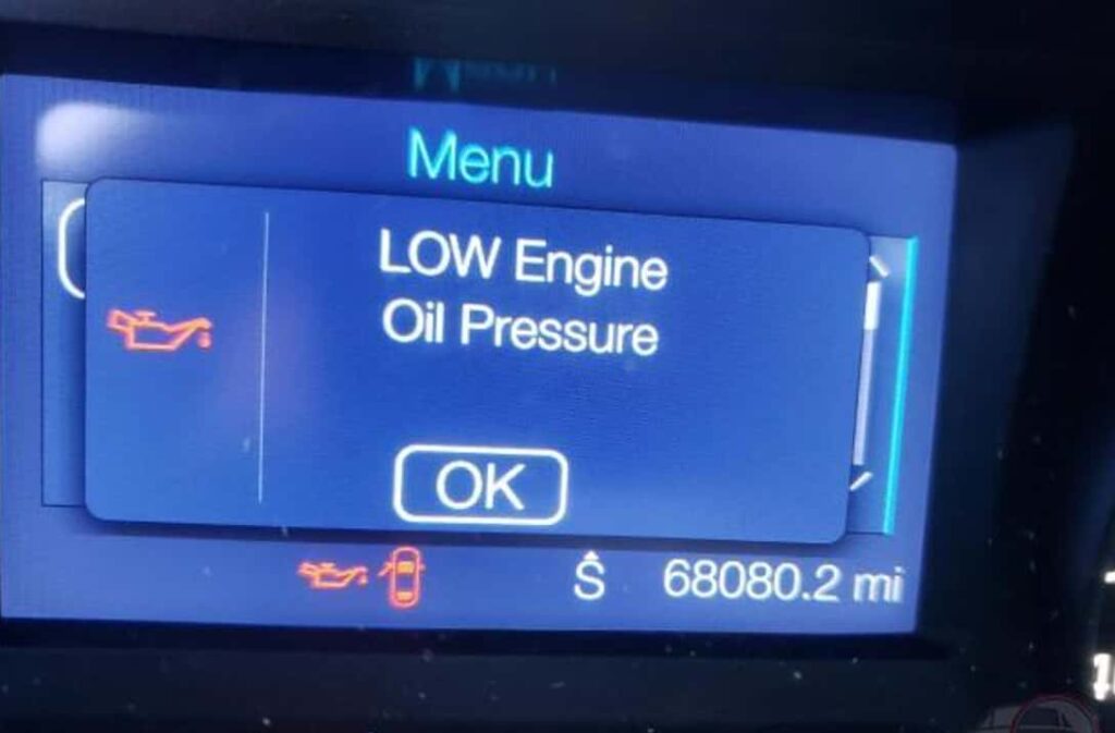 ford edge low engine oil pressure