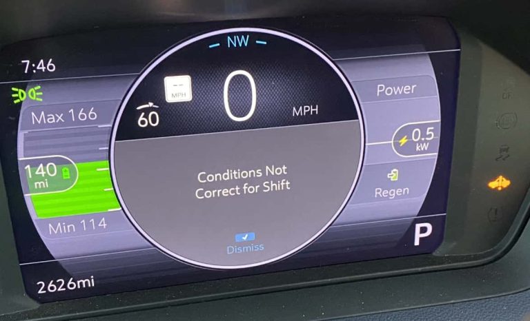 conditions not correct for shift