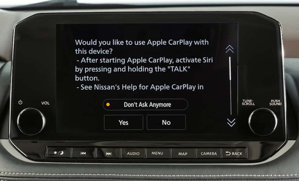 nissan rogue carplay not working