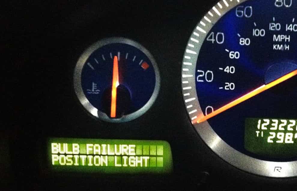 bulb failure position light