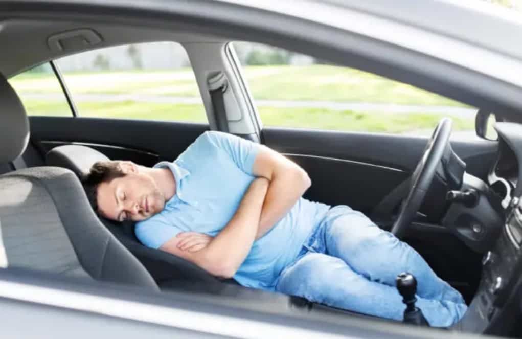 can you be towed while sleeping in your car