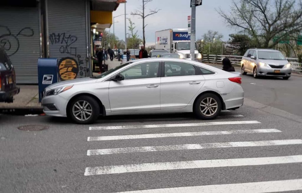 it is illegal to park if a crosswalk is within