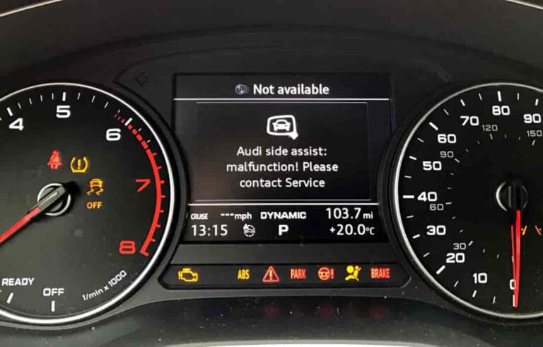 audi lane assist not working