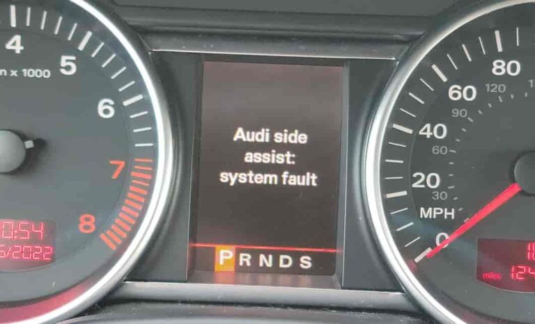 audi side assist system fault