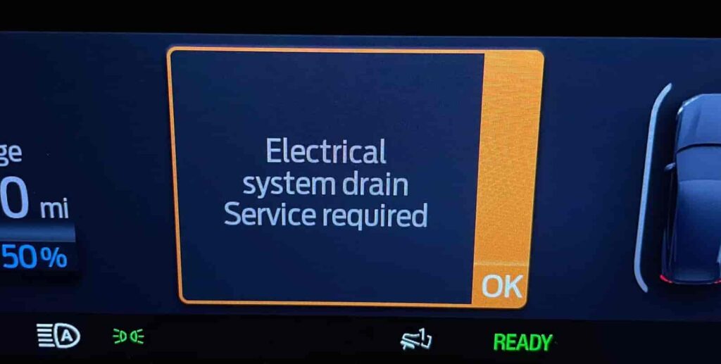 Electrical System Drain Service Required