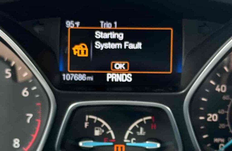 Ford Explorer Starting System Fault