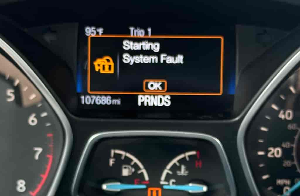 Ford Explorer Starting System Fault