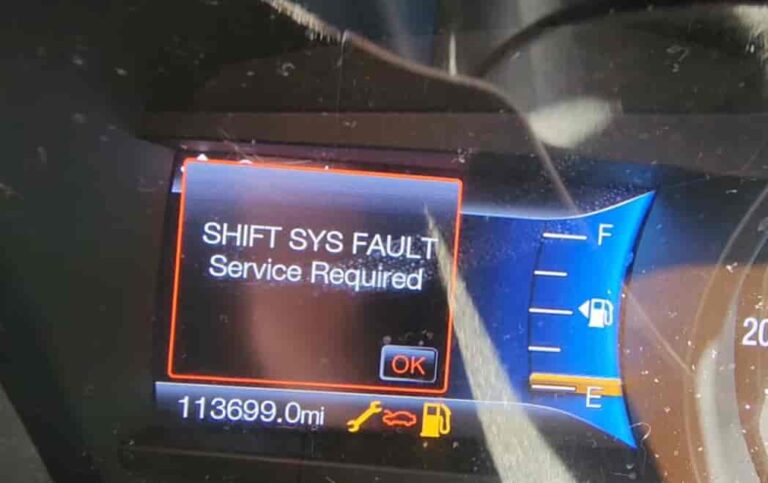 Ford Fusion Shift System Fault