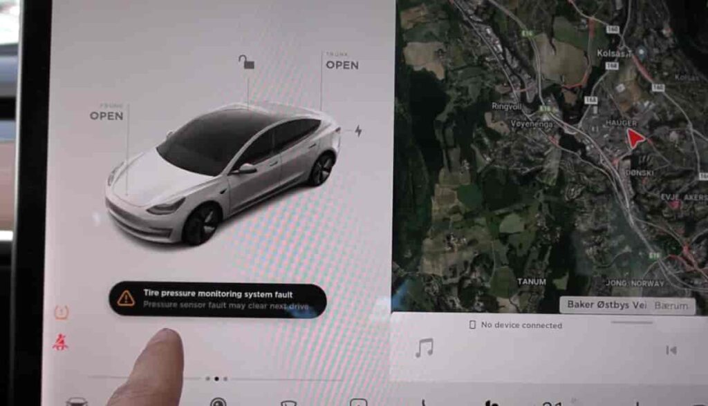 Tesla Tire Pressure Monitoring System Fault