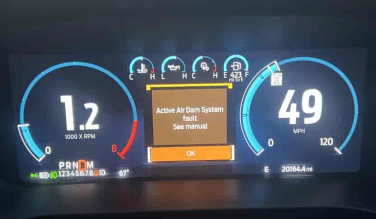 Ford F150 Active Air Dam System Fault