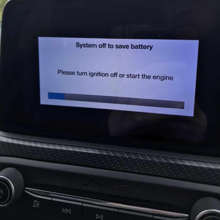 Ford “System Off to Save Battery” Message