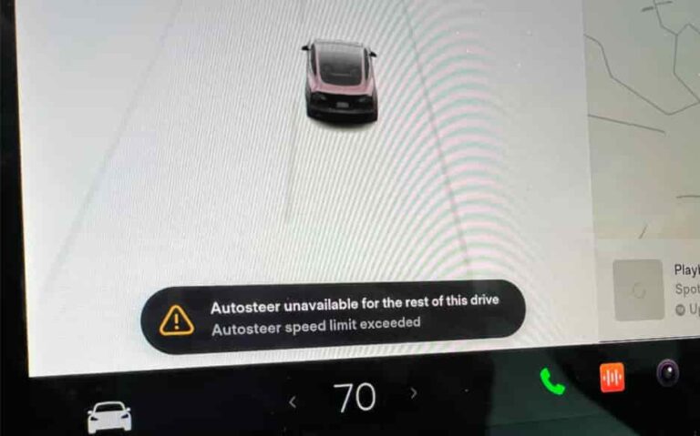 Tesla Autosteer Temporarily Unavailable
