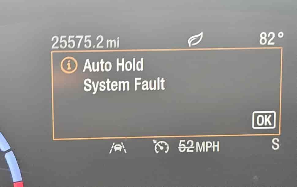 Ford Auto Hold System Fault