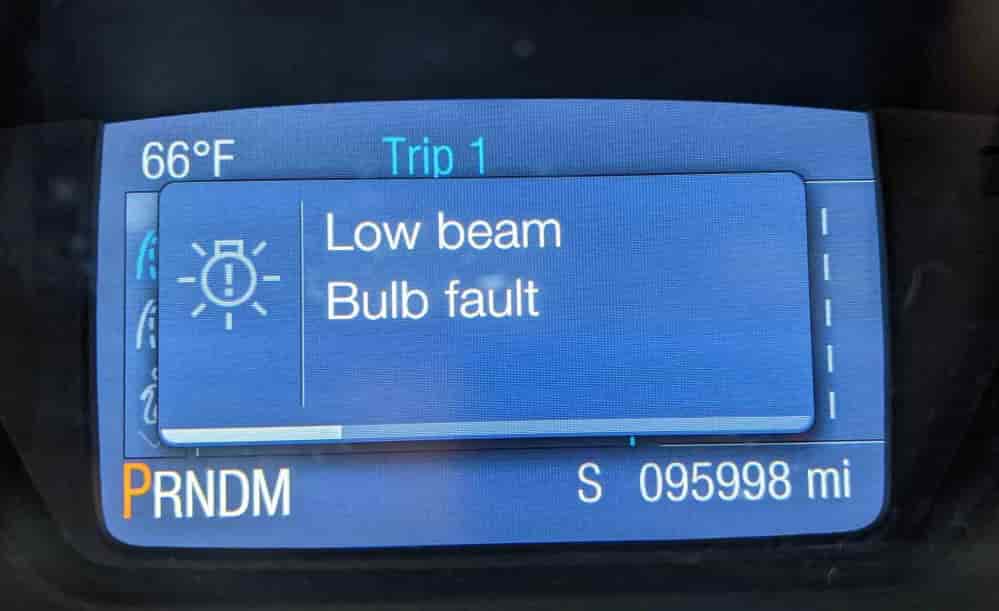 Ford Low Beam Bulb Fault