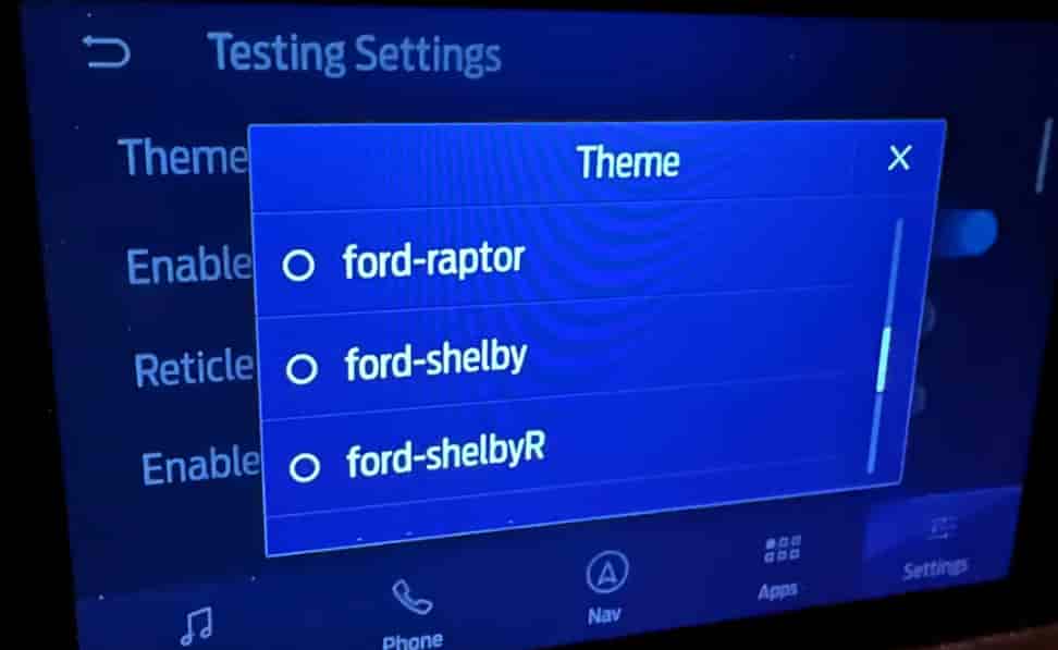 Ford Sync 3 Hidden Settings