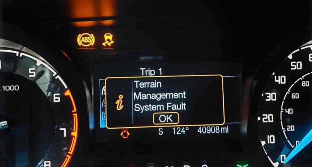 Terrain Management System Fault Message