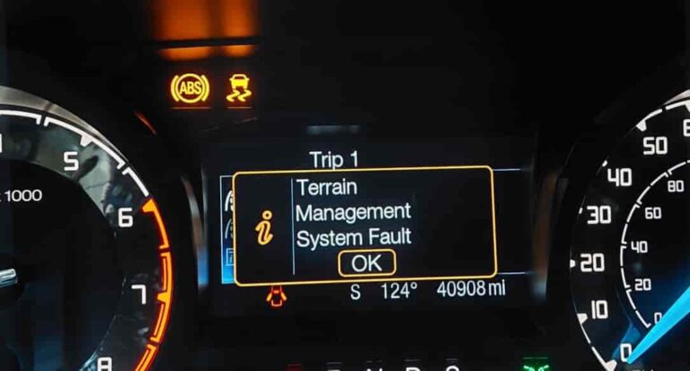 Terrain Management System Fault Message