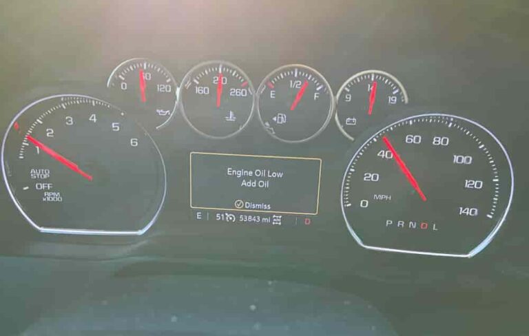 chevy engine oil low add oil