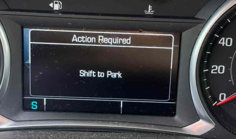 Action Required Shift To Park