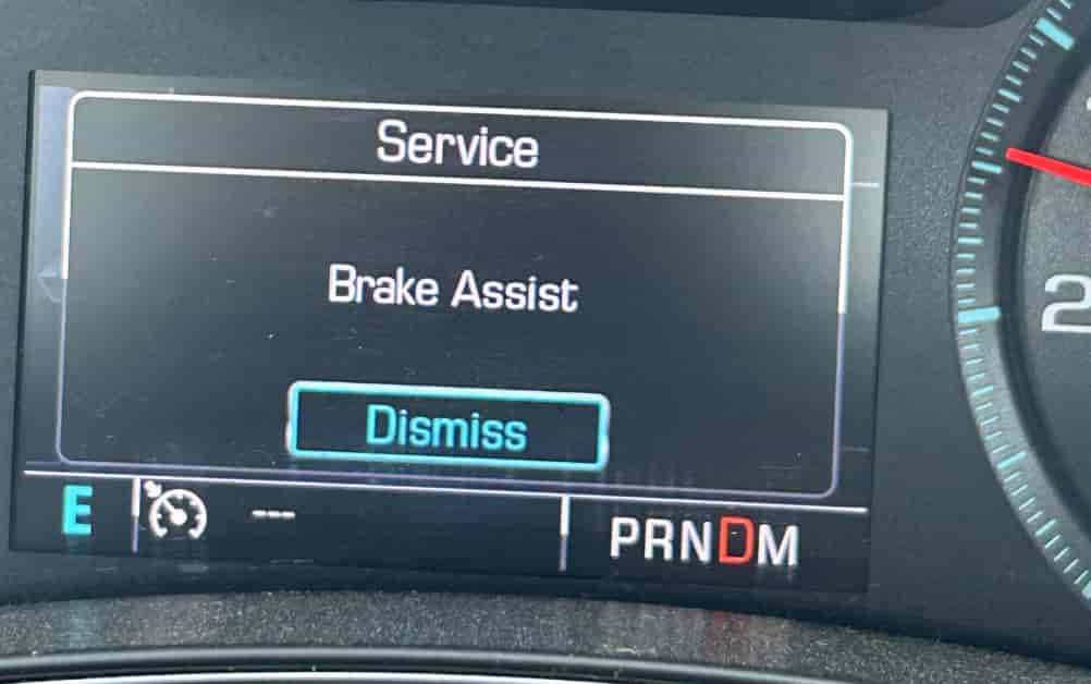 Chevy Equinox Service Brake Assist