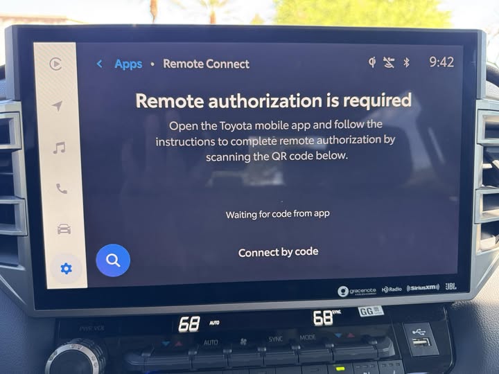 Toyota Remote Connect Authorization Not Working