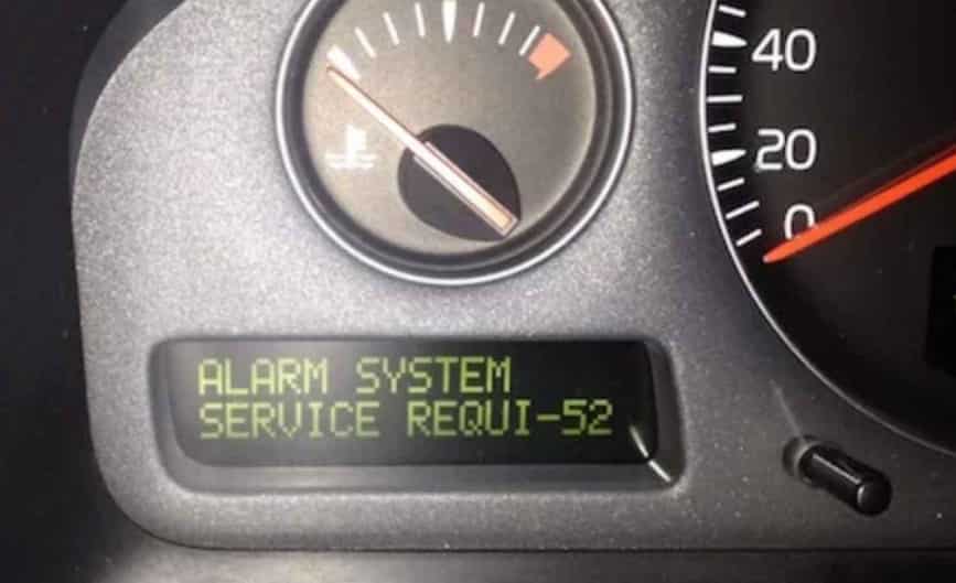 Volvo Alarm System Service Required