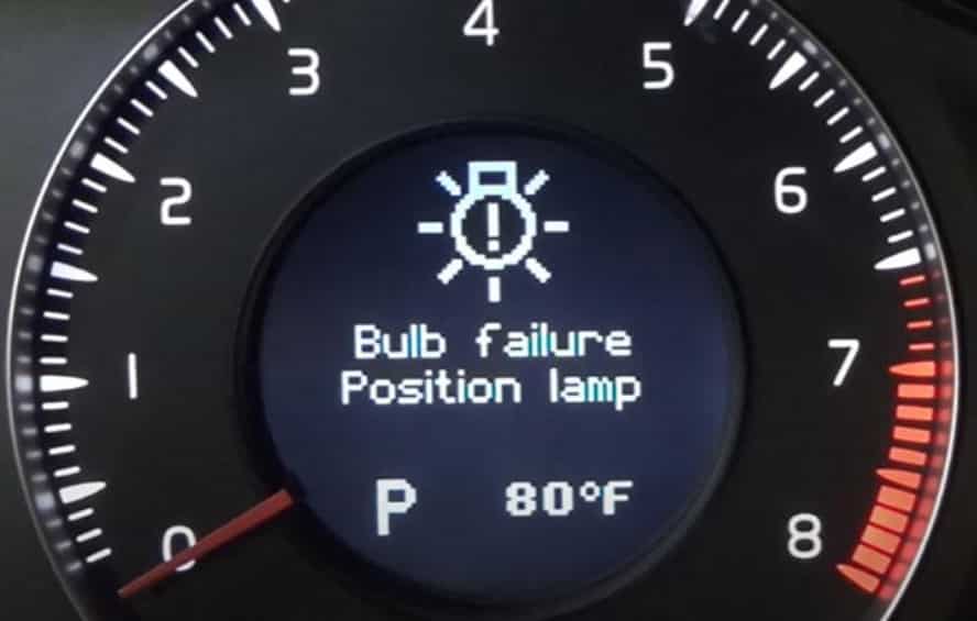 Volvo Bulb Failure Position Light