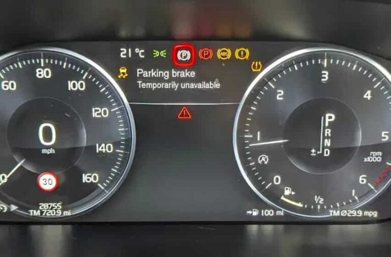 Volvo Parking Brake Temporarily Unavailable