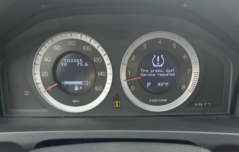 Volvo Tire Pressure System Service Required