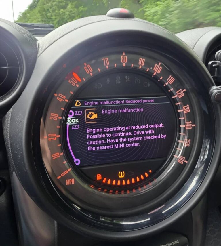 Mini Cooper Engine Malfunction Reduced Power