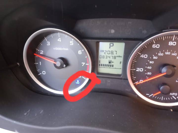 Subaru Blue Coolant Light