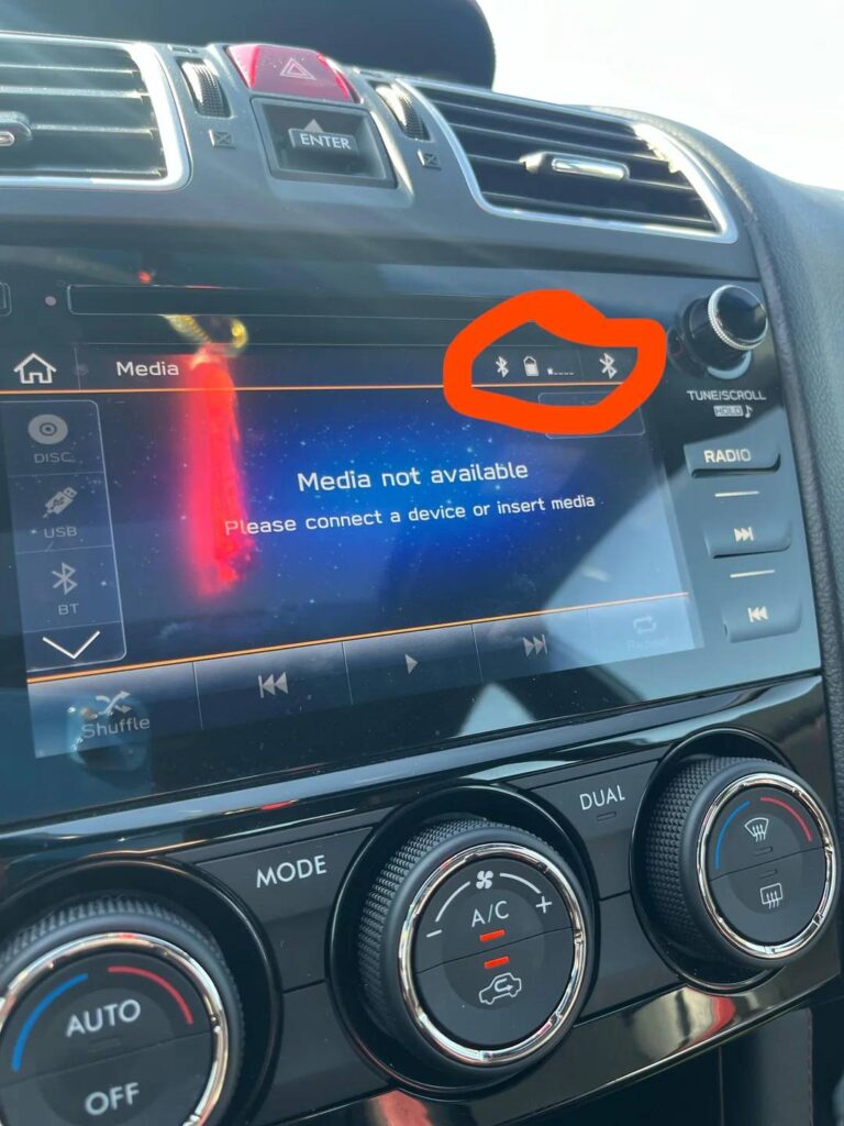 Subaru Bluetooth Pairing Problems