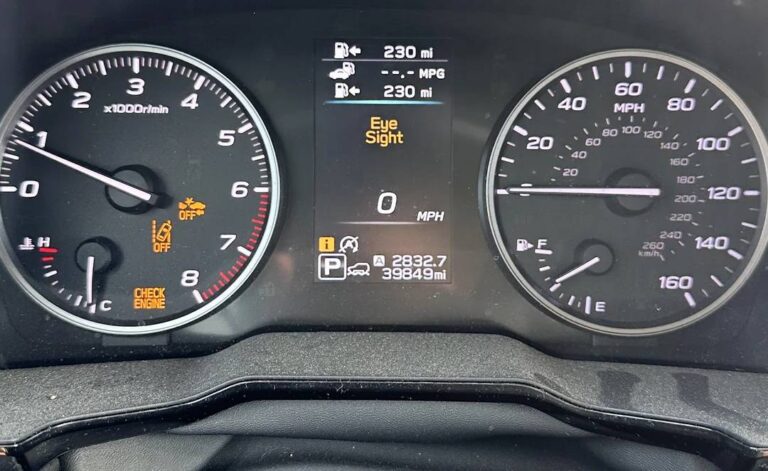 Subaru Check Engine Light EyeSight