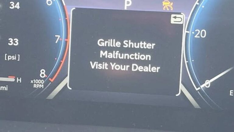 Toyota Grille Shutter Malfunction