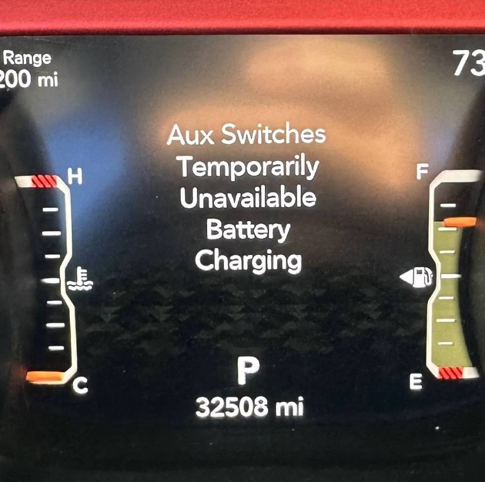 Aux Switches Temporarily Unavailable Battery Charging