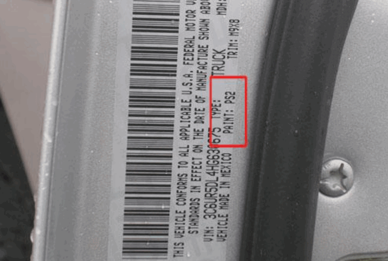 Finding Your Dodge Paint Code