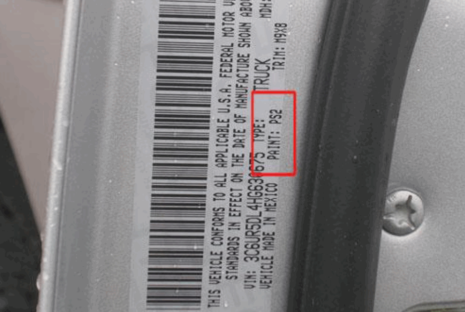 Finding Your Dodge Paint Code