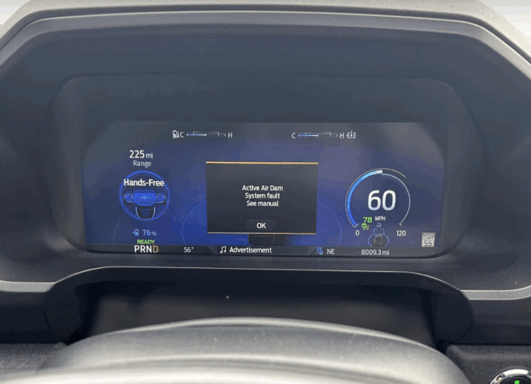 Ford Active Air Dam System Fault