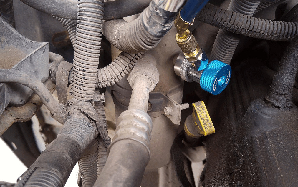 Ford F-150 AC Recharge Port Location