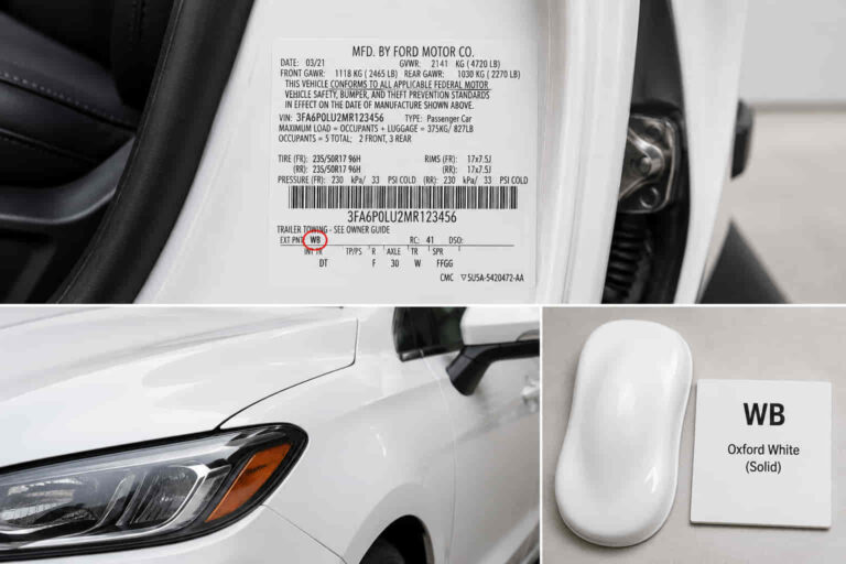 Ford Paint Code WB