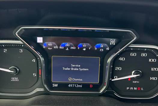 GMC Service Trailer Brake System Message