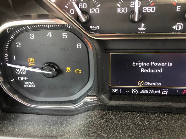 GMC Sierra Engine Power Reduced