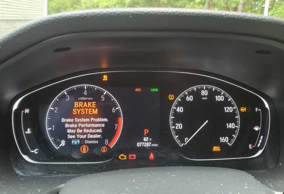 Honda Accord Brake System Problems