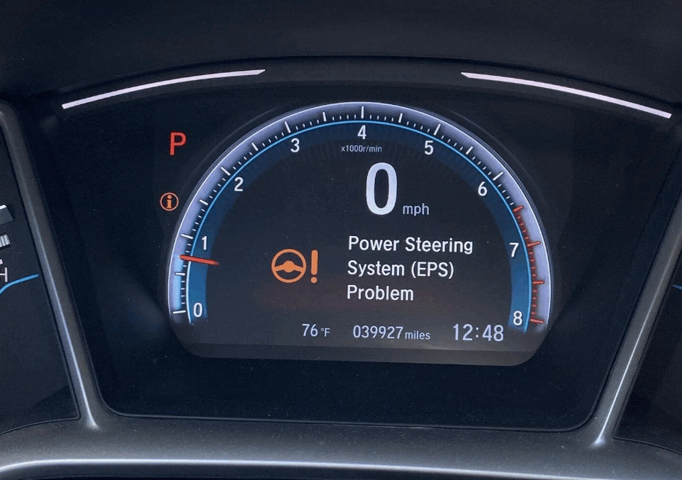 Honda Civic Check Power Steering System
