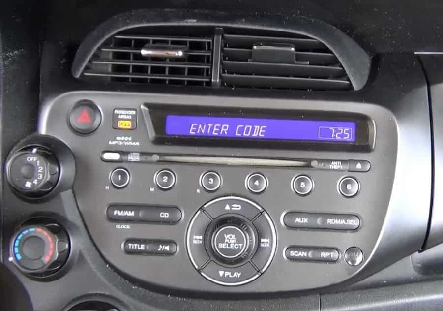 Honda Fit Radio Code