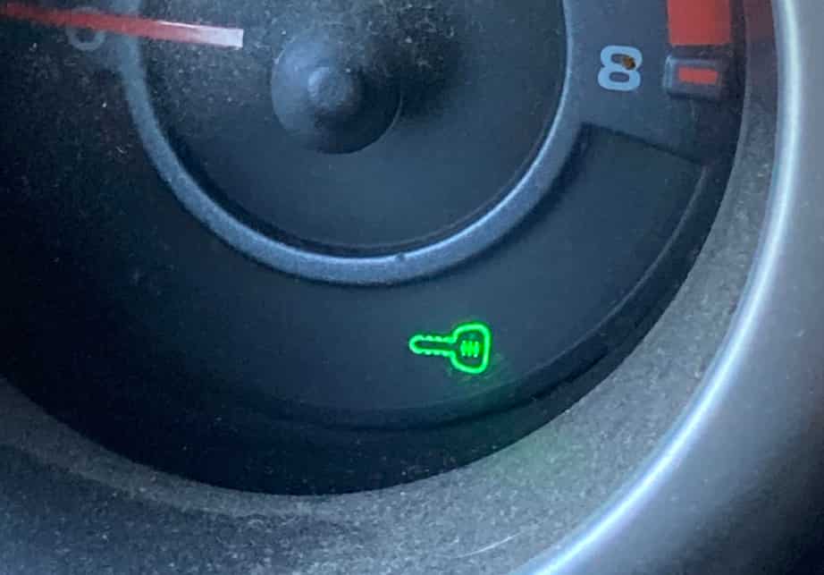 Honda Green Key Light On