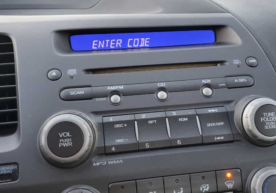 Honda Radio Code Reset
