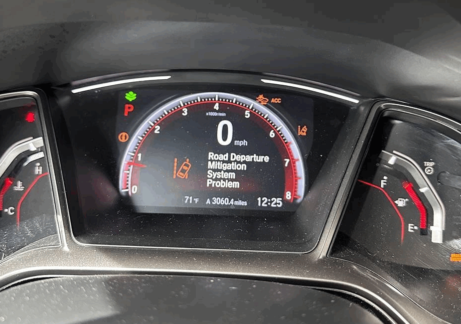 Honda Road Departure Mitigation System Problem