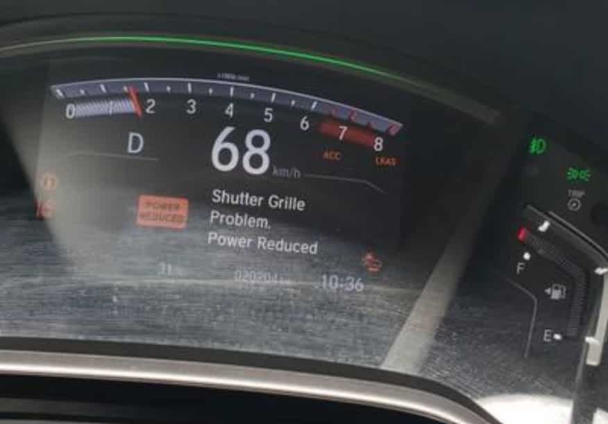 Honda Shutter Grille Problem Power Reduced